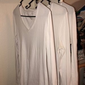 3 Old Navy White V-Neck long sleeve